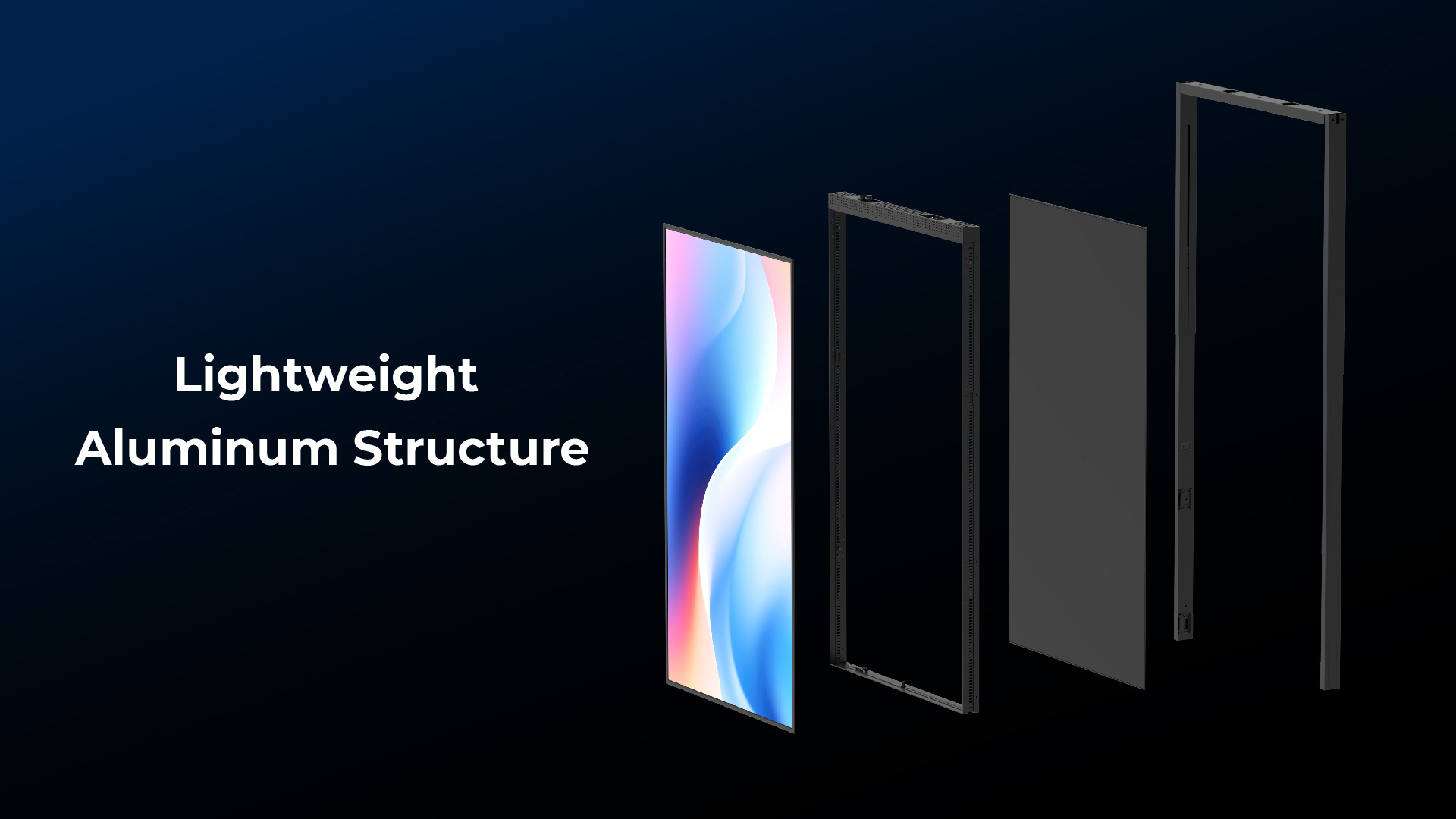 Lightweight aluminum constructionRobust yet lightweight construction, ideal for long-term suspended installations.
