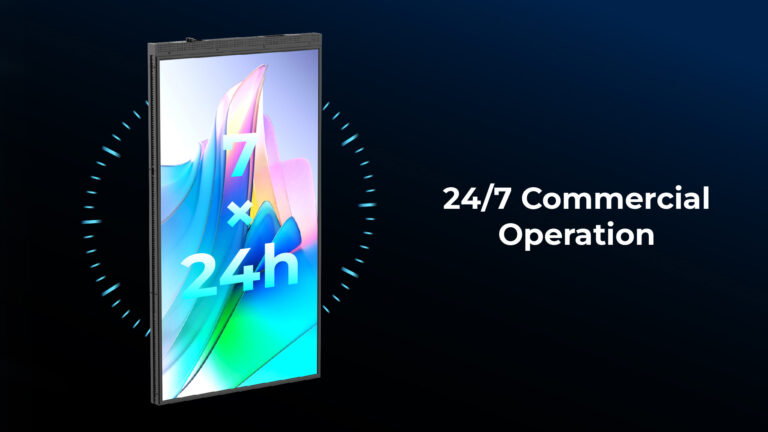 Professional 24/7 operationCommercial-grade components ensure reliable, continuous operation, making them ideal for 24/7 digital signage applications.