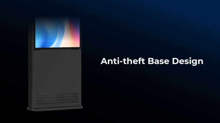 Base con design antifurto